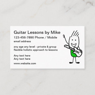 Cartões de Visita Legais de Aulas de Guitarra
