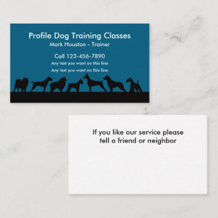 Cartões de Visita Legais para Treinamento de Cães