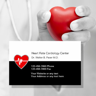 Cartões de Visita Médicos de Cardiologia