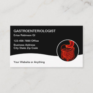 Cartões de Visita Médicos de Gastroenterologista