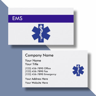 Cartões de Visita Médicos EMS