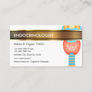 Cartões de Visita Médicos Endocrinologistas
