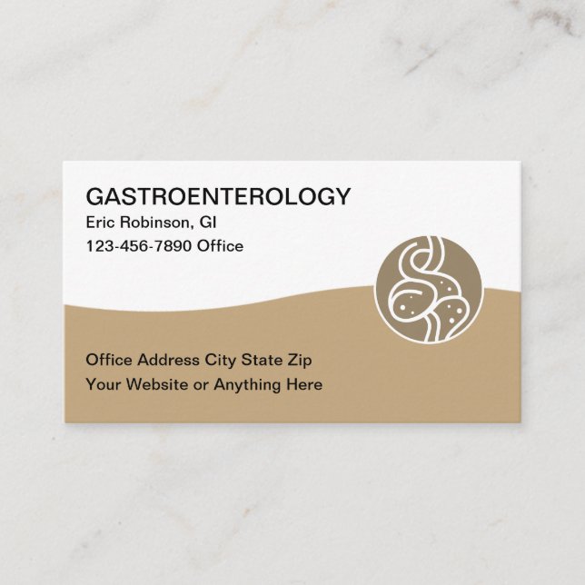 Cartões de Visita Médicos Simples de Gastroenterol (Frente)