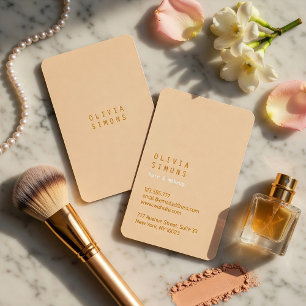 Cartões de visita minimalistas em cores da moda