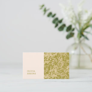 Cartões de visita minimalistas em estilo floral bo