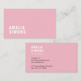 Cartões de Visita Minimalistas Rosa