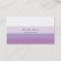 Cartões de Visita Modernos Aquarela Roxo Lavanda