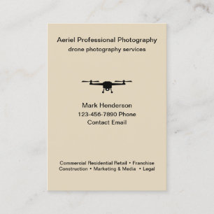 Cartões de Visita Modernos de Fotografia Aérea com