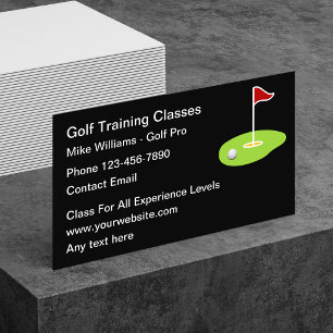 Cartões de Visita Modernos de Treinamento de Golfe
