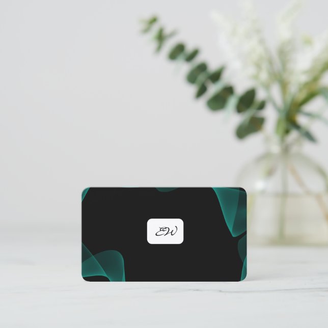 Cartões de visita modernos e elegantes com código  (Em pé/Frente)
