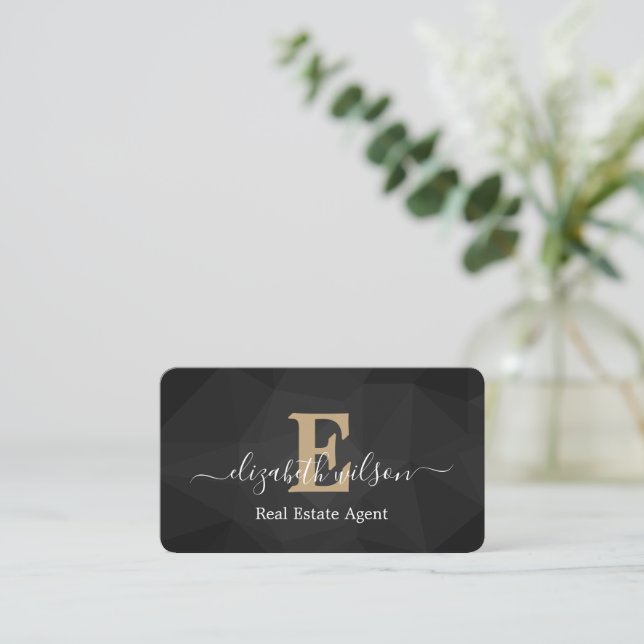 Cartões de visita modernos e elegantes com código  (Em pé/Frente)