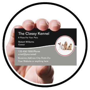 Cartões de Visita Modernos para Pet Kennel