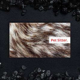 Cartões de Visita Modernos para Pet Sitter Mínimos