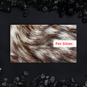 Cartões de Visita Modernos para Pet Sitter Mínimos