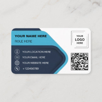 Cartões de Visita Monograma QR Code Elegantes