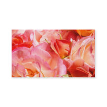 Cartões de Visita Mulheres Flores Rosa Laranja