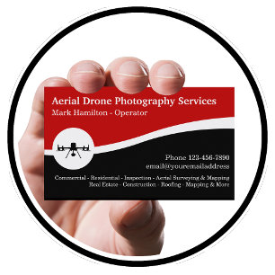 Cartões de Visita Novos de Fotografia Aérea com Dr