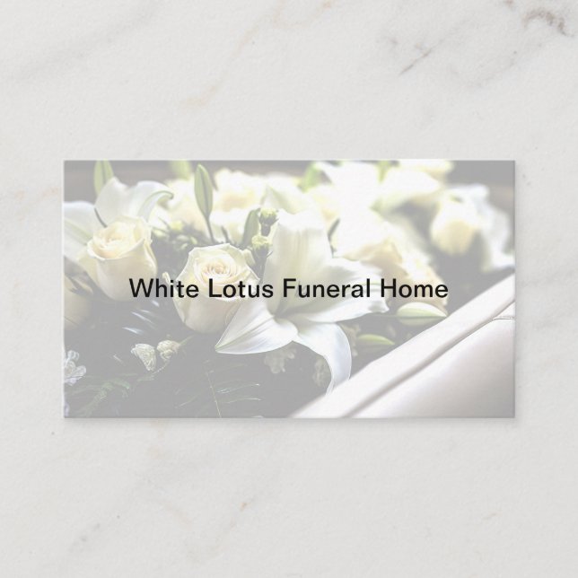 Cartões de Visita para Funerária com Design Sofist (Frente)