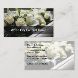 Cartões de Visita para Funerária Floral Design