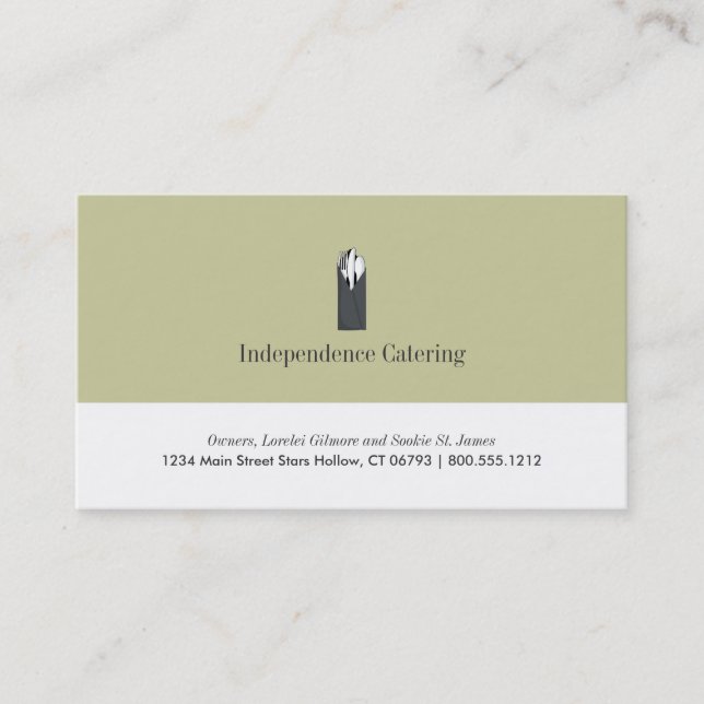 Cartões de Visita para Serviços de Catering (Frente)