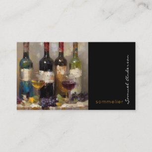 Cartões de Visita para Sommelier Bartender Wine Ma