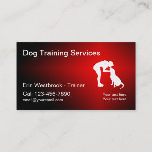 Cartões de Visita para Treinamento de Cães Legais