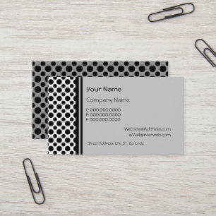 Cartões de Visita Personalizados Cinza com Pontos 