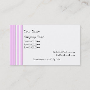 Cartões de Visita Personalizados Listras Rosa Bran