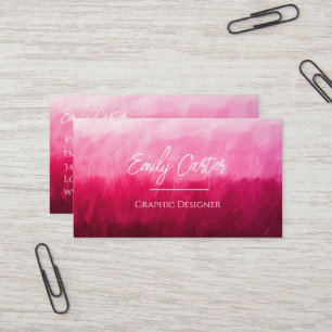 Cartões de Visita Personalizados Rosa Moderno Aqua