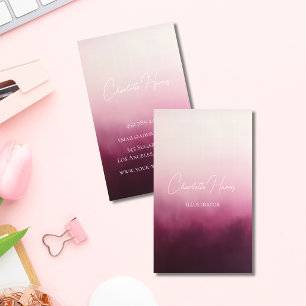 Cartões de Visita Personalizados Rosa Moderno Aqua