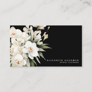 Cartões de Visita Pretos Elegantes Modernos com Or