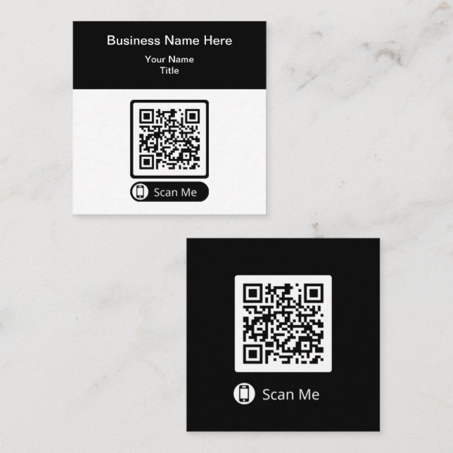 Cartões de Visita Promocionais com Código QR de Du (Frente/Verso)