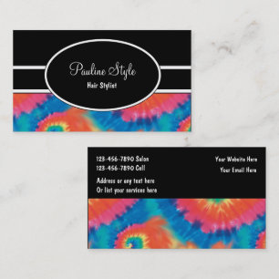 Cartões de Visita Retro Tie Dye