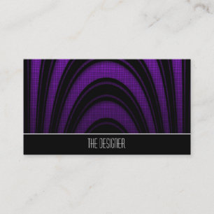 Cartões de Visita Roxo Violeta Preto Abstrato Arco