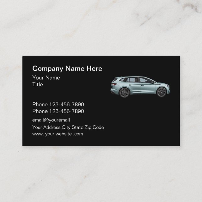 Cartões de Visita Simples Cool Auto Broker (Frente)