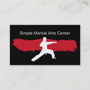 Cartões de Visita Simples de Artes Marciais