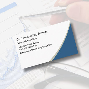 Cartões de Visita Simples de Contador CPA Novos