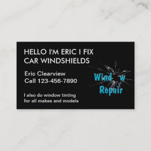 Cartões de Visita Simples de Vidro Automotivo