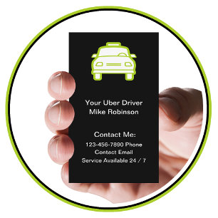 Cartões de Visita Simples para Motorista Uber