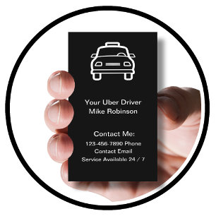 Cartões de Visita Simples para Motoristas Uber