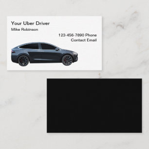 Cartões de Visita Simples para Motoristas Uber Des