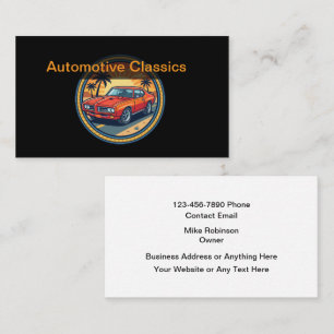 Cartões de Visita Tema Automotivo Carro Clássico