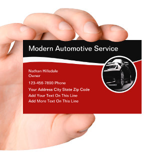 Cartões de Visita Tema Automotivo Modernos