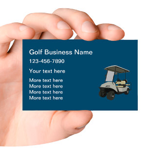 Cartões de Visita Tema de Carro de Golfe Modelo