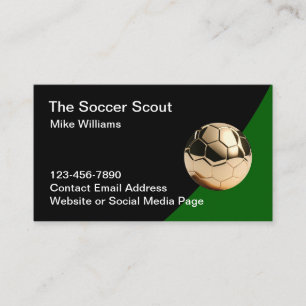 Cartões de Visita Tema de Futebol Elegante