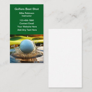 Cartões de Visita Tema de Golfe Design