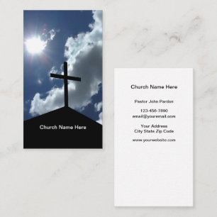 Cartões de Visita Tema Igreja Cristã