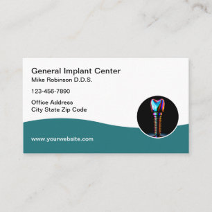 Cartões de Visita Tema Implantes Dentários