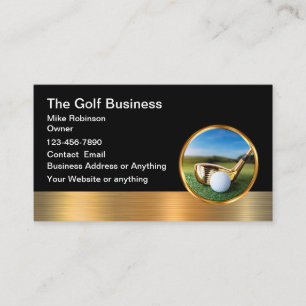 Cartões de Visita Temáticos de Golfe Luxuosos e So