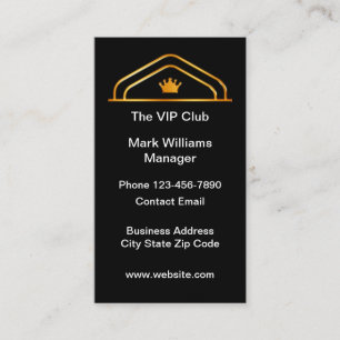 Cartões de Visita Verticais Coroa do Clube VIP Ele